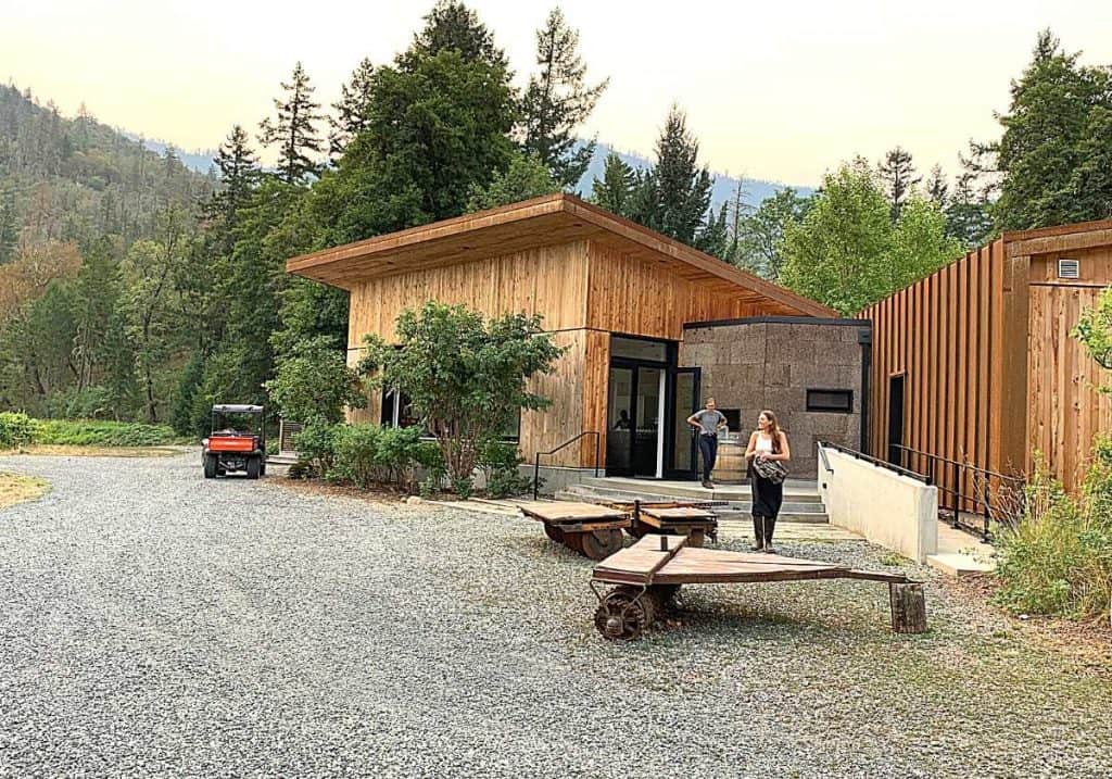 tasting room at Cowhorn Vineyard