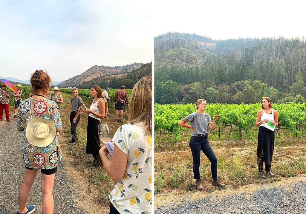 The owner and winemaker of Cowhorn Winery