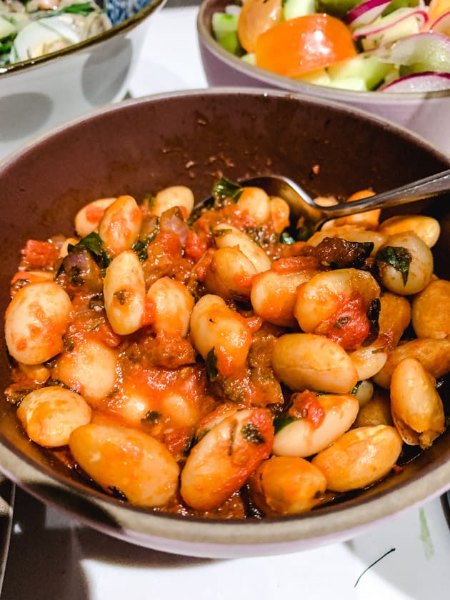 Greek gigante beans in a bowl