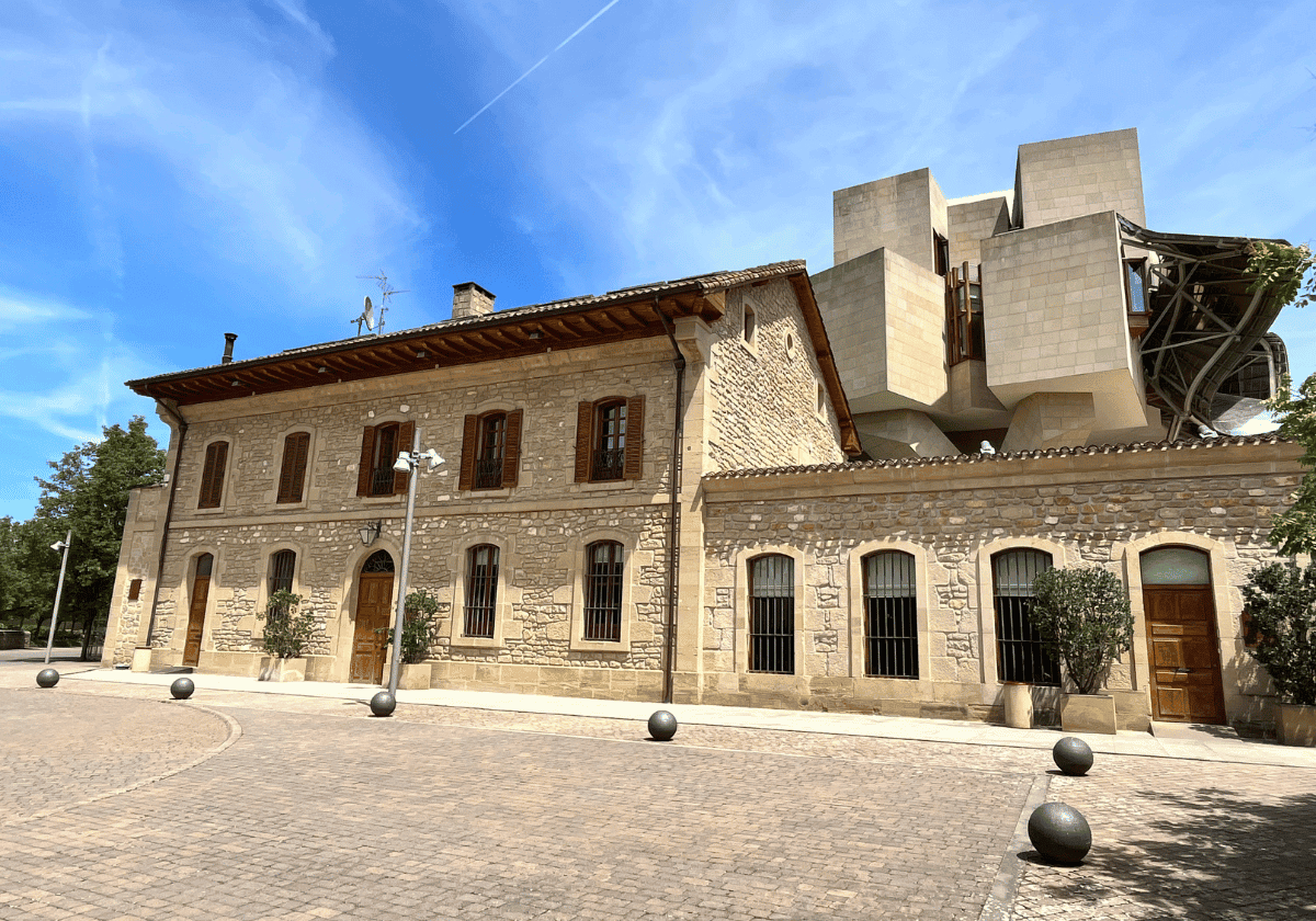 A historical building at Marques de Riscal winery.