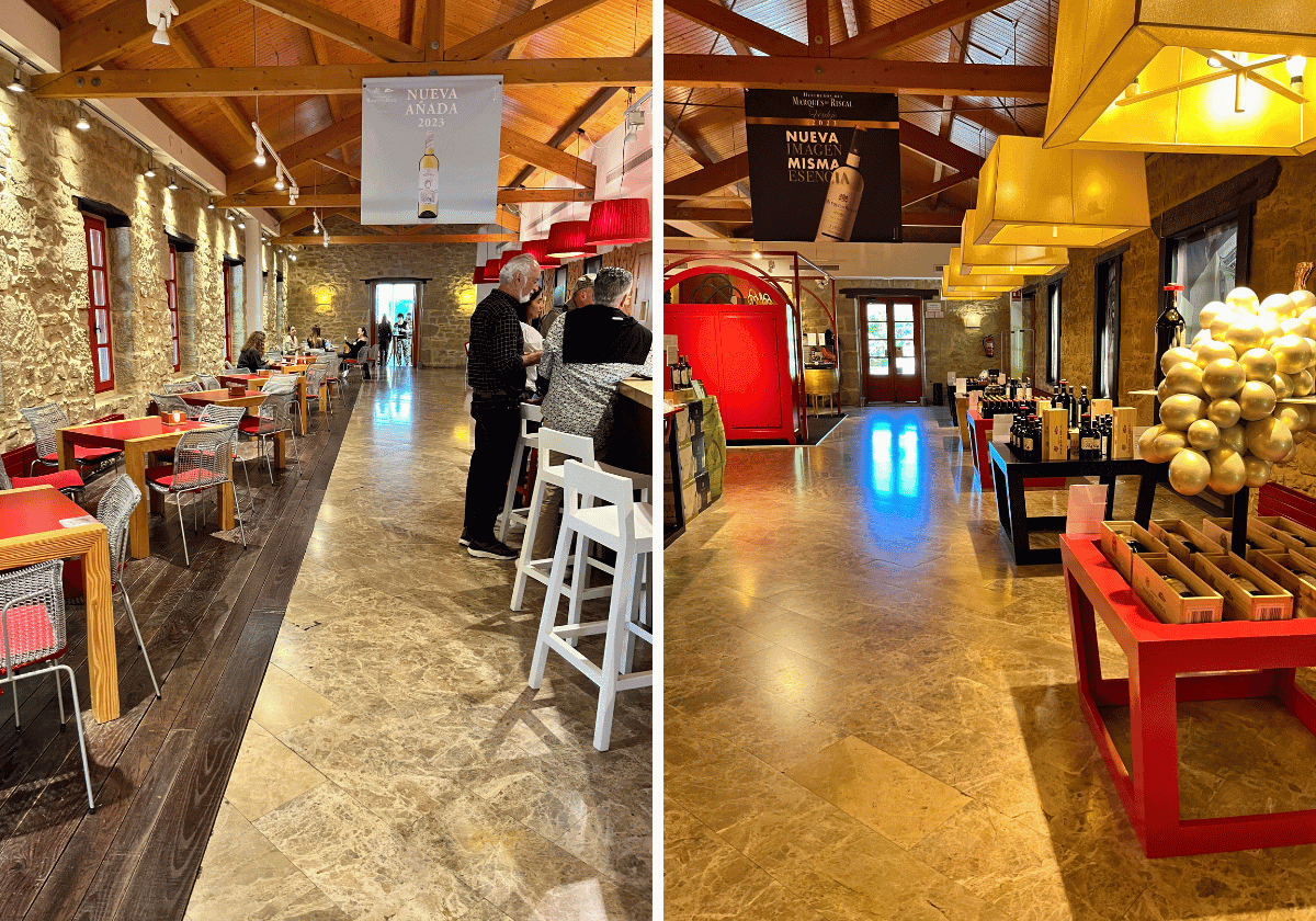 The cafe and shop at Marques de Riscal winery