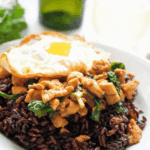 Chicken Thai Basil Sitr Fry with Forbidden Rice